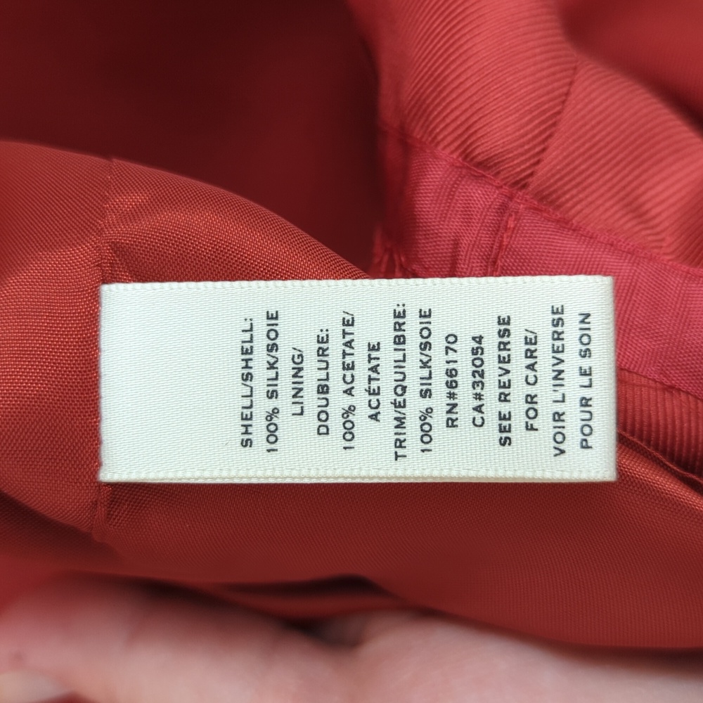 Anthropologie Moulinette Soeurs Silk Red Ruffle Dress - Picture 6 of 7